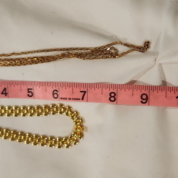 Necklace Lot Bundle Costume Jewelry Murano Italy Glass Gold Chain Layering - Picture 8 of 10